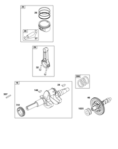 Part Location Diagram of 843814 Briggs and Stratton Crankshaft